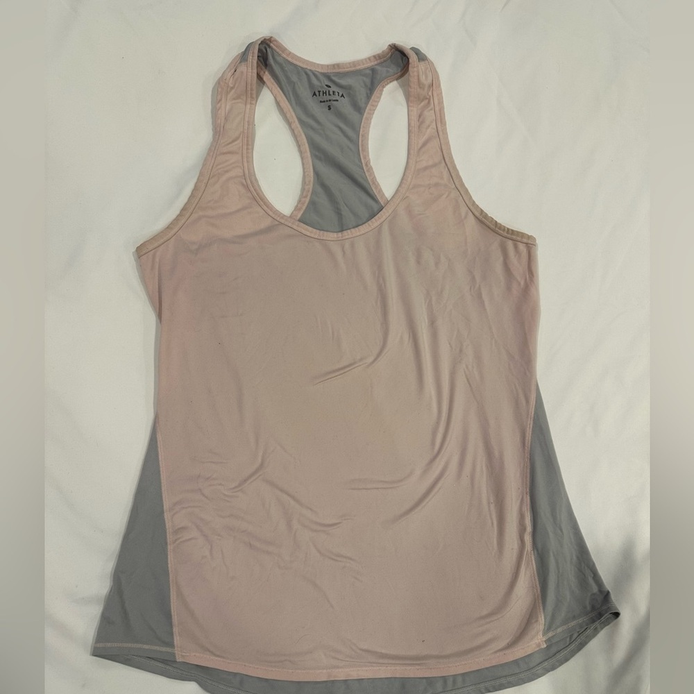 Athleta Women's Blush and Gray Tank Top